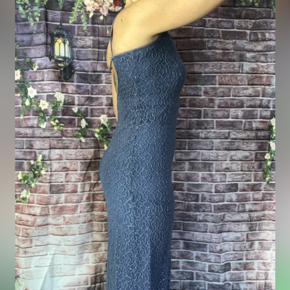 My Michelle Blue Glitter Prom Dress - Picture 2 of 4